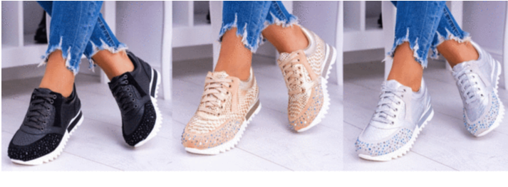SparkleKicks™ | סניקרס קריסטלים אופנתיות