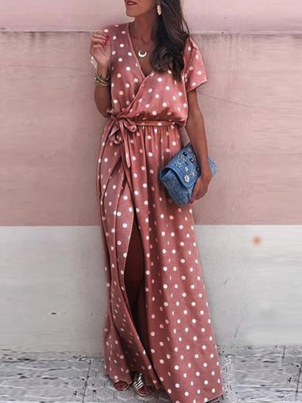 Rosalinda™ | שמלת נקודות עם שסע