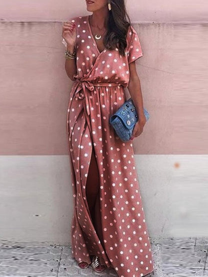 Rosalinda™ | שמלת נקודות עם שסע